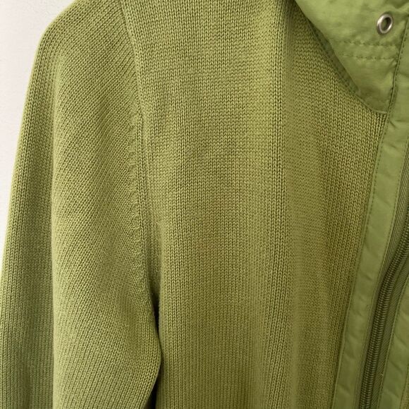 Carroll Reed Green Knit Zippered‎ Jacket Sweater - Picture 5 of 6